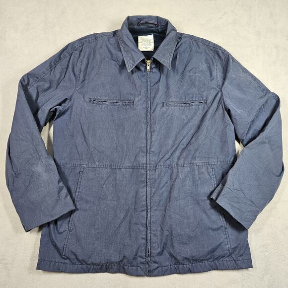 Vtg US Navy Jacket Mens 42 Blue Utility Deck 90s USN Military Lined Coat - Picture 1 of 16